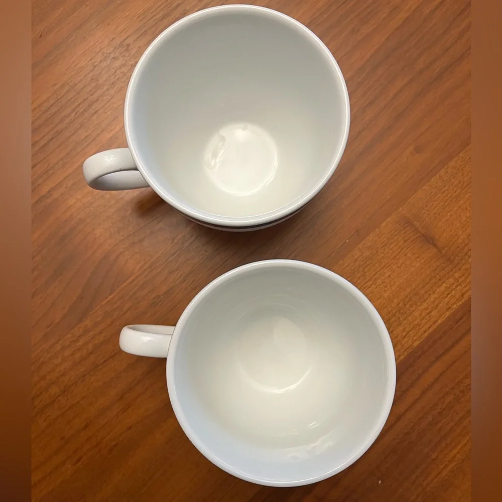 William Sonoma Brasserie Blue Rimmed Cup
